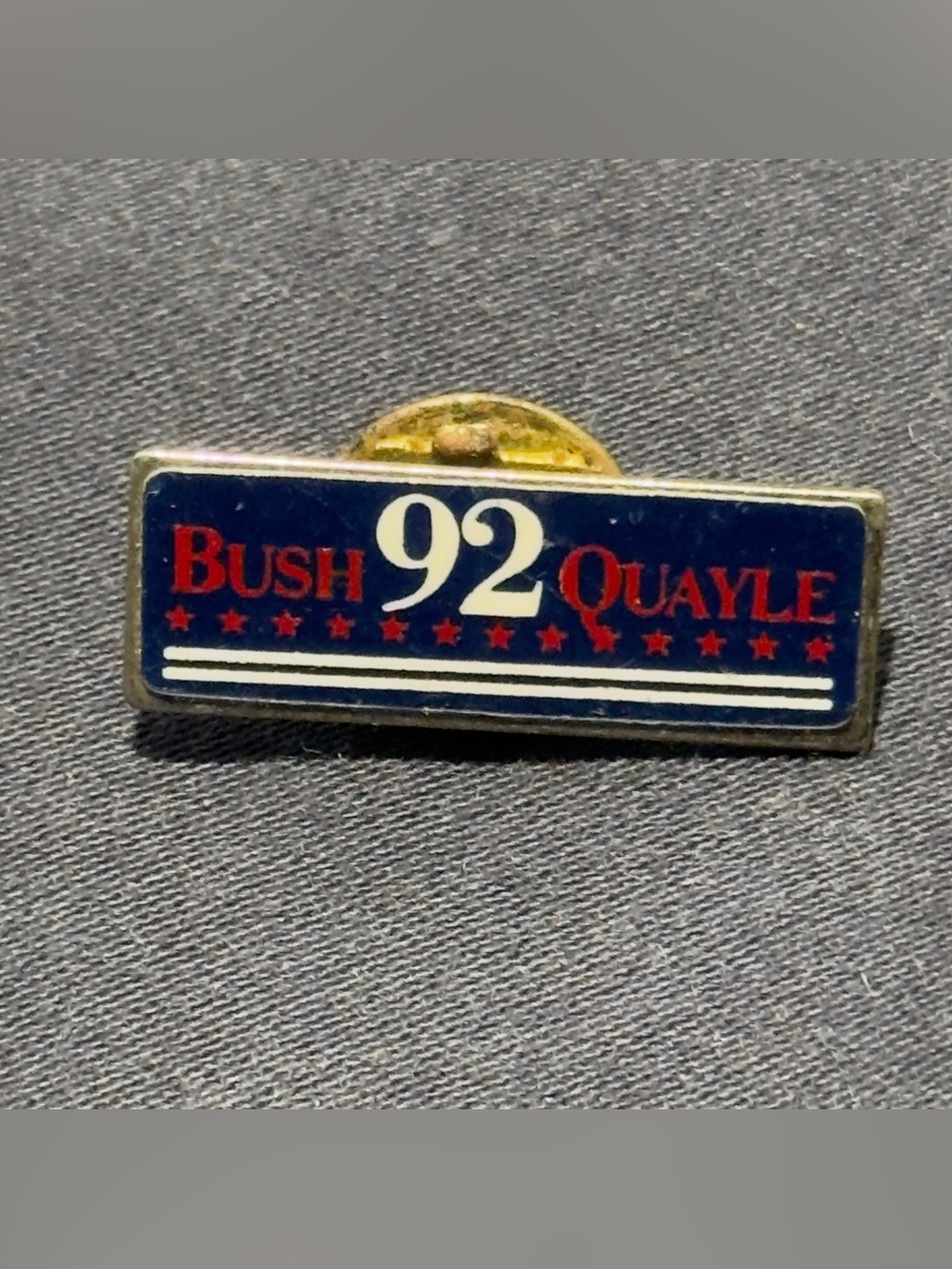 Bush and Quayle 1992 Presidential Campaign political logo pin Collectible